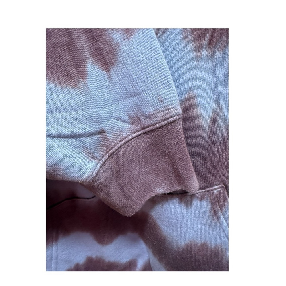 Victorias Secret PINK Tie Dye Pullover Hoodie Mauve Ice & Dusty Periwinkle M NWT - Picture 6 of 11